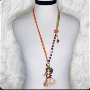Betsey Johnson Tropical Hula rhinestone necklace